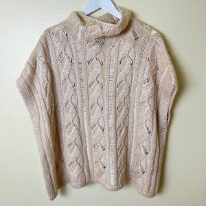 Eileen Fisher Superkid Mohair Cashmere Poncho Size L/XL